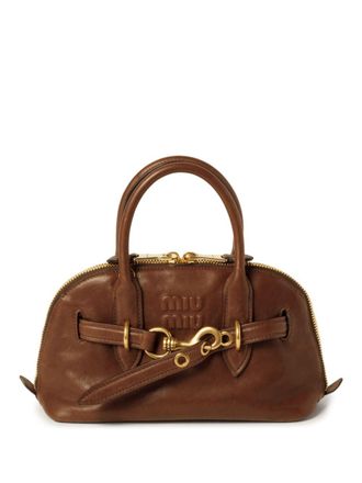 Miu Miu Aventure leren shopper - Bruin
