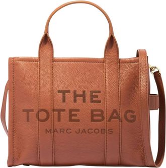 Marc Jacobs De Kleine Leren Tote Bag - Dames - Shoppers - Beige - ONE Size - Leer - Tassen