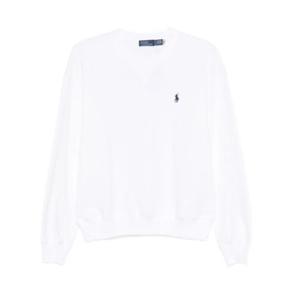 Polo Ralph Lauren Lichtgewicht Fleece Crewneck - Dames - Sweatshirts - Wit - XL - Katoen - Hoodies & sweatvesten