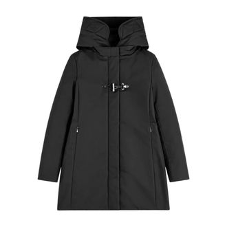 Fay Gewatteerde midi-parka - Dames - Jassen - Zwart - Maat: XL Zijde
