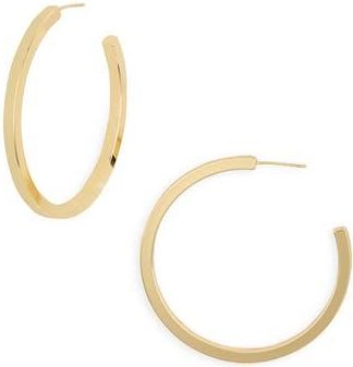 Nordstrom Rack Demi Fine Square Edge Hoop Earrings in Gold at Nordstrom Rack