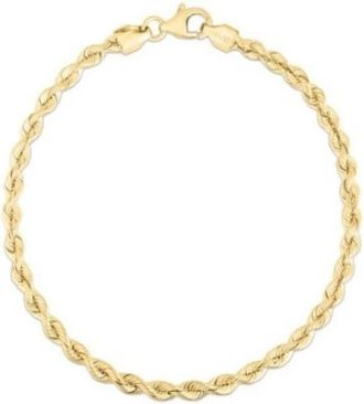 Tresorra 14K Yellow Gold Silk Rope Chain Bracelet