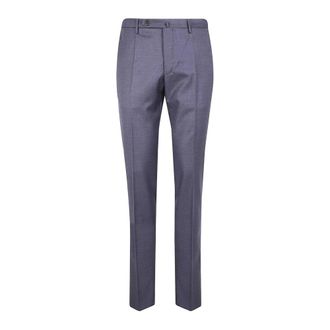 Incotex Broeken, Heren, Grijs, L, Wol, Wollen Blend Tailored Dress Pants