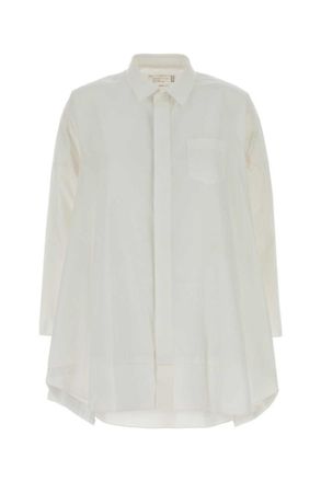 sacai White Oversized Solid Shirt