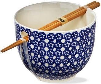 Tag Lisbon Dot Noodle Bowl S/2 Blue Stoneware Everyday at Nordstrom