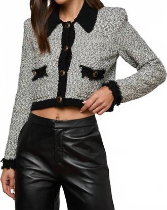 L'agence Arielle Knit Jacket In Black