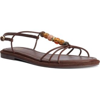 Dune London Lemnos Leather Flat Sandal in Chocolate at Nordstrom Rack, Size 37