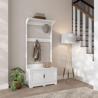 Vicco Appendiabiti Lysa, Bianco, 80 x 180 cm con 2 porte Vicco