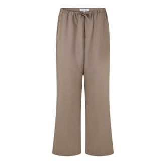 Jack Wills Chinos met brede pijpen en krijtstreep voor dames (Taupe)