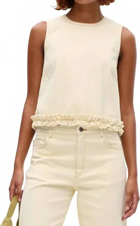 Baum Und Pferdgarten Denim Madie Top In Ivory