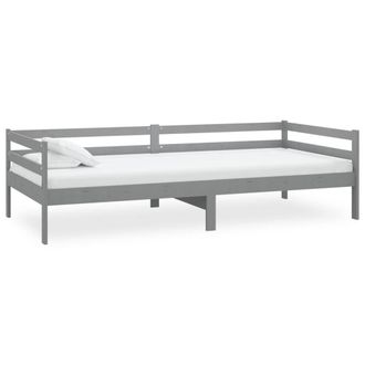 Berkfield Home Day Bed Grey Solid Pinewood 90x200 cm