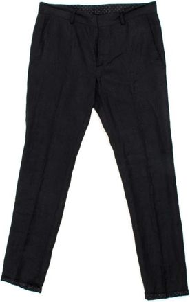 Daniele Alessandrini Jeans - Heren - Slim Fit Broeken - Zwart - XS - Linnen - Broeken