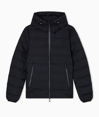 Emporio Armani Stepp-Daunenjacke mit Jacquard-Schriftzug-Logo