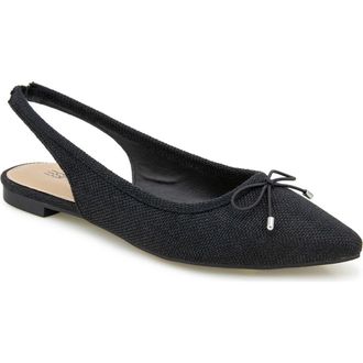 Esprit Petria Slingback Flat in Black Linen at Nordstrom Rack, Size 7.5