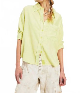 Free People Laurel Linen Button Down In Early Bloomer