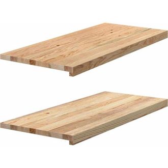 vidaXL Vidaxl - Davanzali 2 pz Non Trattati 90x40x2 cm Legno Massello di Rovere
