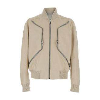 Rick Owens Bomber Jackets, male, Beige, Size: M Heizer Flight Bomber Jacket