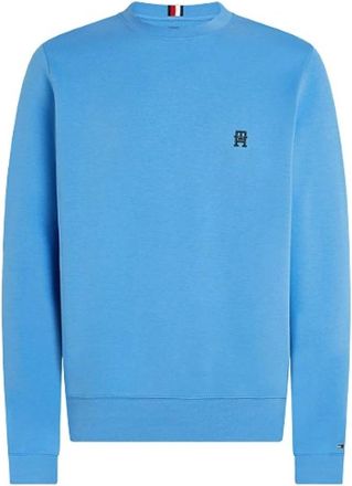 Tommy Hilfiger Hoodies & sweatvesten, Heren, Blauw, XL, Heldere Blauwe Trui
