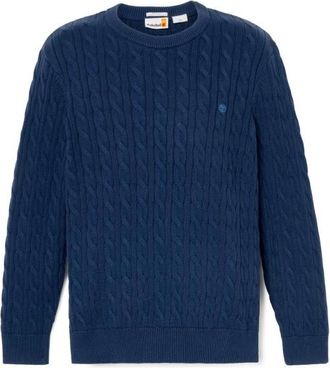 Timberland Williams River Cable Crewneck Sweater Pullover für Herren | blau