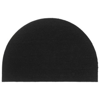 Berkfield Home Door Mat Black Half Round 60x90 cm Tufted Coir