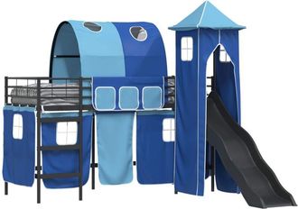 vidaXL Estructura De Litera Para Ni&ntilde;os Negro Y Azul 74,5 X 190 Cm Vidaxl
