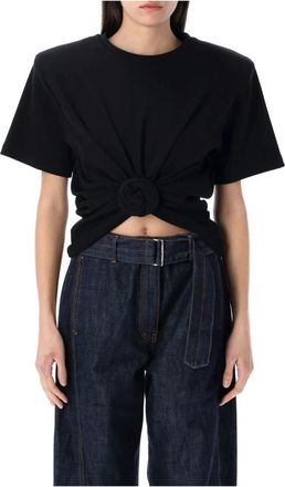 Magda Butrym Dames, Tops, Zwart, Maat: XS Katoen