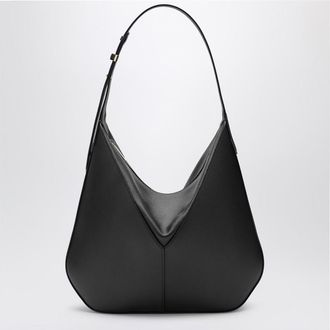 Valextra Vivi black leather hobo bag