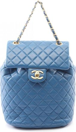 Chanel Blue Leather Backpack (Pre-Owned)