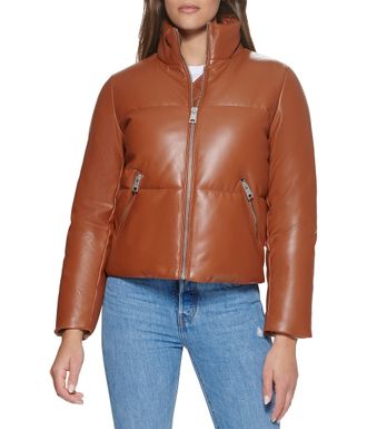 Levi's Womens Breanna Puffer Jacket (Standard and Plus Sizes), Camel, XX-Large