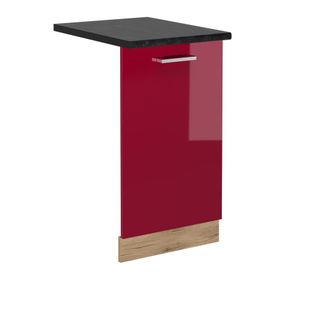 Vicco Tapa Del Lavavajillas R-line, Rojo Burdeos Alto Brillo, 45 Cm, Et Antracita Vicco