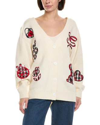 Cynthia Rowley Wool & Cashmere-Blend Motif Cardigan
