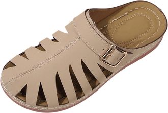 Generic Womens Orthopedic Slippers Casual Closed Toe Walking Sandals Solid Color Stylish Lightweight Comfortable Wide Fit Slip On Wedge Slippers Summer Beach