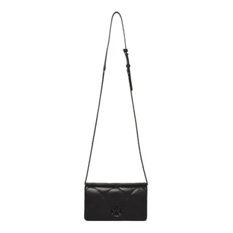 Tory Burch Cartera Kira Diamond Quilt con cadena revestida en polvo - Bags - Mujer - Negro - ONE SIZE