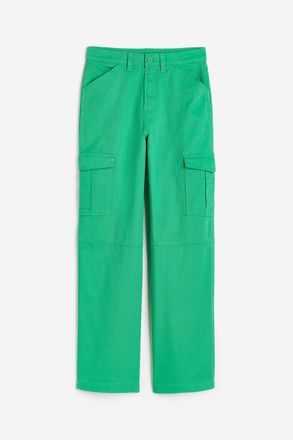 H&M Cargohose aus Twill - Gr&uuml;n