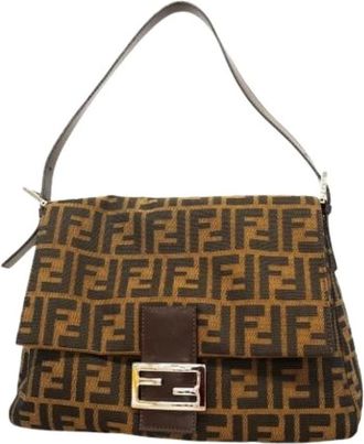 Fendi Pre-owned Shoulder Bags, female, Brown, Size: ONE SIZE Pre-owned Vintage Shoulder Bag