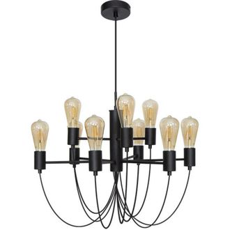Fabrilamp Lampara Aixa Negro Regulable 9xe27