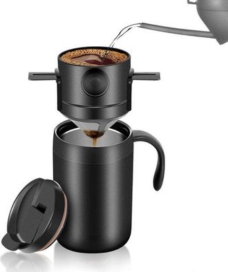 OEM Taza De Viaje Isot&eacute;rmica Para Caf&eacute;, Taza De Viaje De Acero Inoxidable, Termo Reutilizable De Doble Pared, Utensilios Port&aacute;tiles Para Beber En