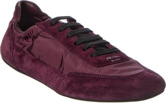 Prada Collapse Re-Nylon & Suede Sneaker