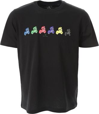 Paul Smith Bike Repeat T-shirt in zwart - Heren - T-shirts - Zwart - XL - Katoen - Tops
