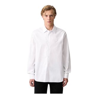 Lacoste Camicia in Cotone Testurizzato - - Shirts - Uomo - Bianco - L