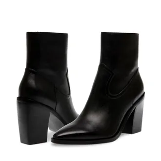 Steve Madden Elene Boots Womens Black Pointed Toe Ankle Bootie Hawk2851