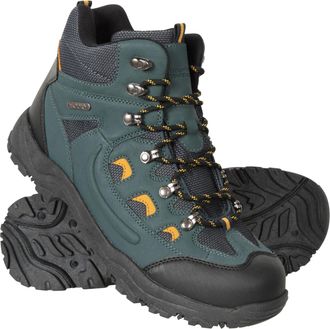 Mountain Warehouse Adventurer Mens Waterproof Boots - IsoDry Shoes with Synthetic Upper, Mesh Lining, Deep Lugs & EVA Cushioning - Spring Summer, Hiking & Outdoors Blue 