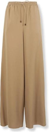 Max Mara Wijde Broeken - Dames - Wijde Broeken - Beige - M - Broeken
