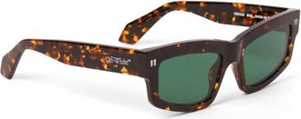 Off-white Miramar zonnebril in Havana/Groen - unisex - Zonnebrillen - Bruin - ONE Size - Accessoires