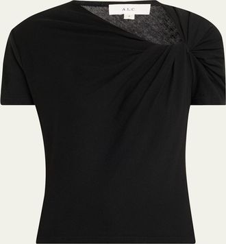 A.L.C. Liz Short-Sleeve Twist Top