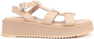 Sergio Moretti Schoenen, Dames, Beige, 38 EU, Leer, Casual Open Sandalen