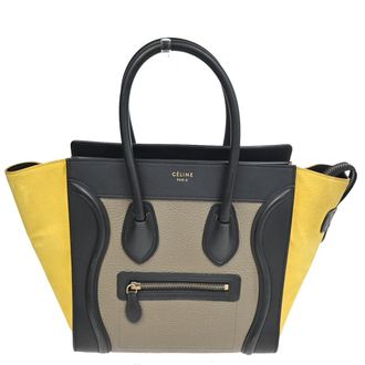 Celine Tricolor Luggage Bag Leather Multicolour Leather Handbag (Pre-Owned)