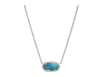 Kendra Scott Elisa Pendant Womens Necklace Womens Necklace Gold/Bronze Veined Turquoise Magnesite