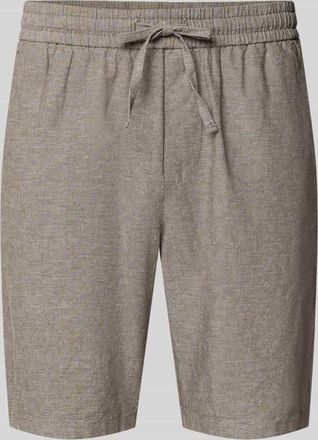 Only & Sons Regular Fit Bermudas aus Baumwoll-Leinen-Mix Modell LINUS in Taupe Melange, Gr&ouml;&szlig;e XXL