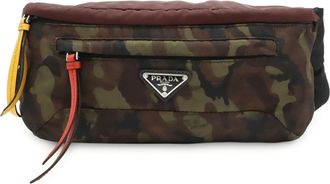 Prada Black Camouflage Green Nylon Pouch Sling Bag (Pre-Owned)